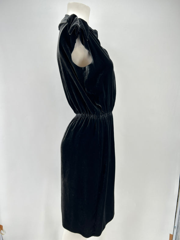 Robe en velours de soie