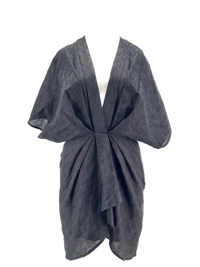 Robe noire en lin