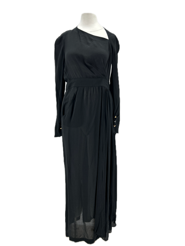 Robe en soie noire