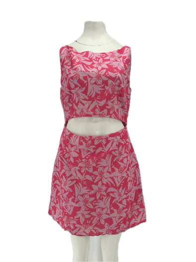 Robe en lin rose