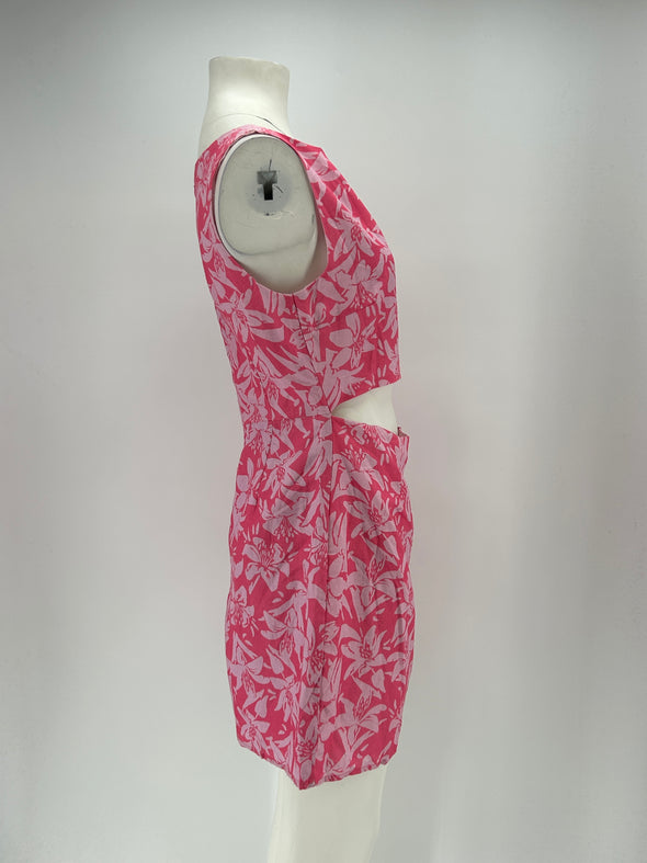 Robe en lin rose