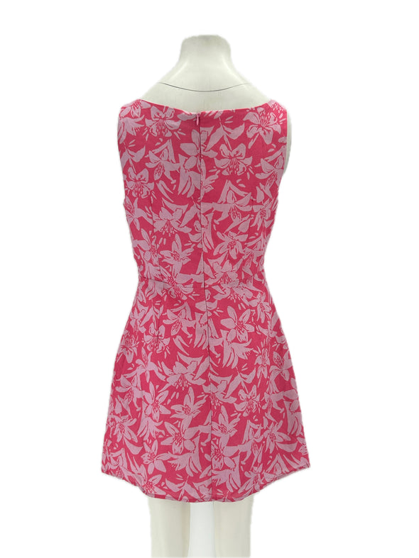 Robe en lin rose