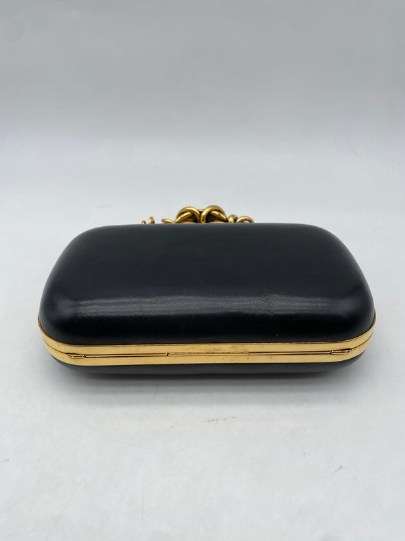Minaudière en cuir noir