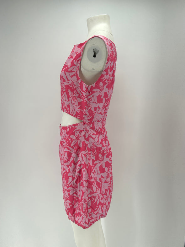 Robe en lin rose