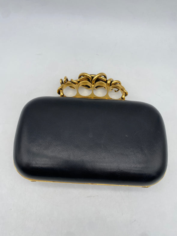 Minaudière en cuir noir