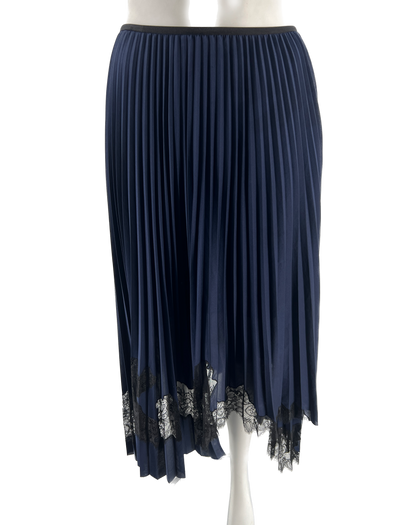 Jupe plissée bleu marine