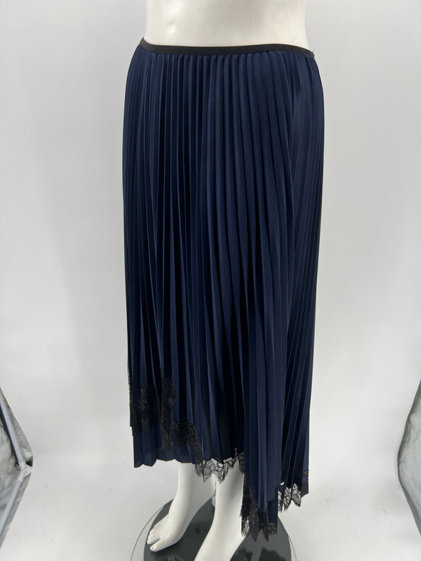 Jupe plissée bleu marine