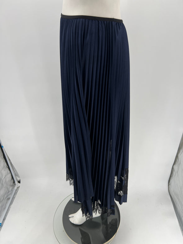 Jupe plissée bleu marine