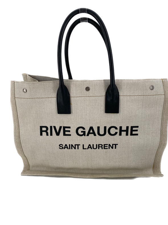 Cabas "Rive Gauche" en toile de lin