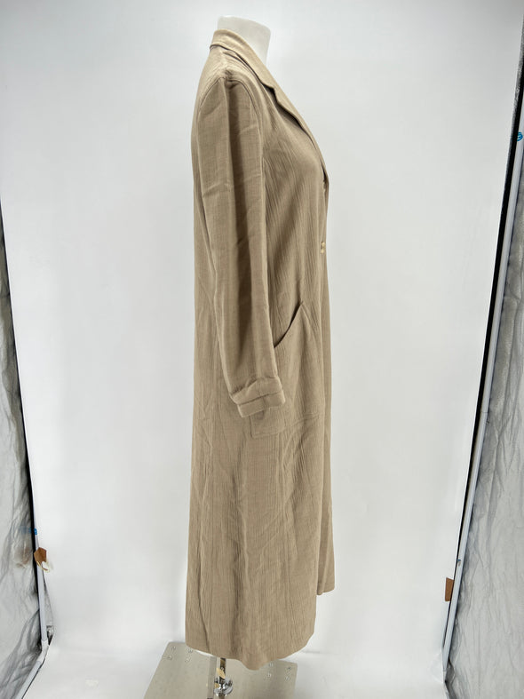 Robe en soie beige