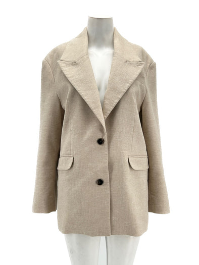 Blazer beige en lin