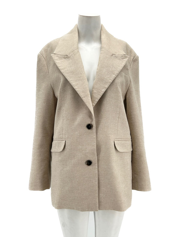 Blazer beige en lin