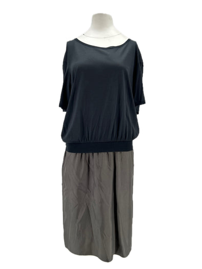 Robe en soie bicolore