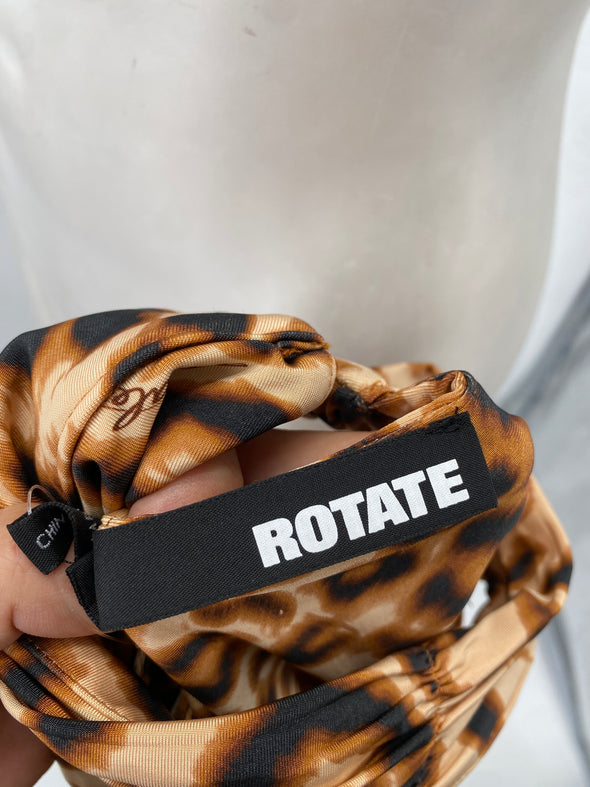 Robe cut-out imprimé léopard