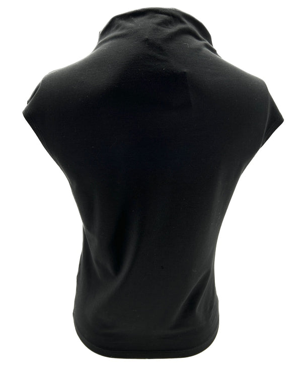 T-shirt noir à col roulé