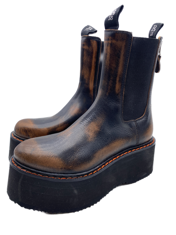 Bottines marrons en cuir