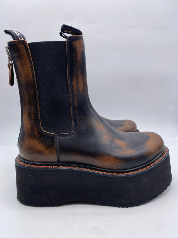 Bottines marrons en cuir