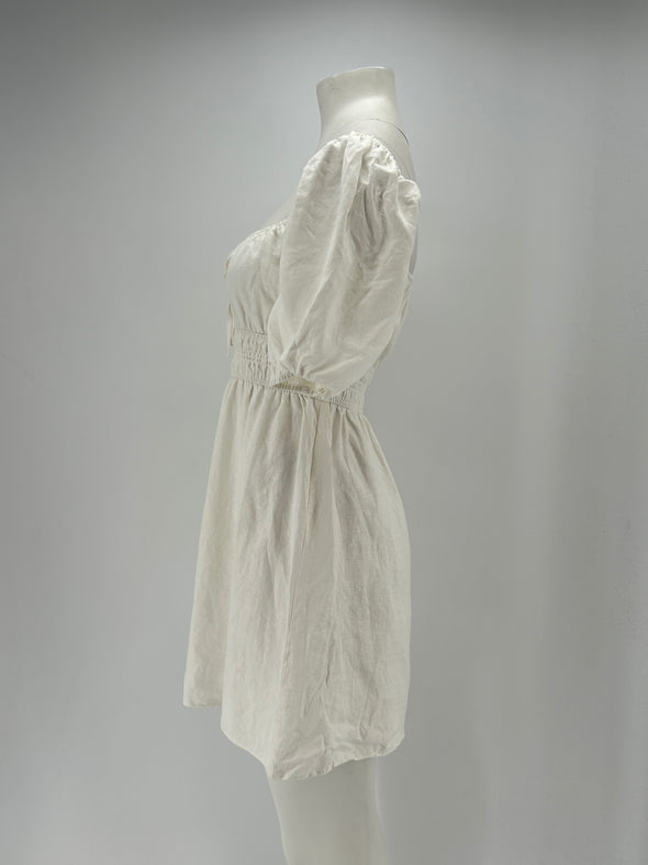 Robe en lin blanche