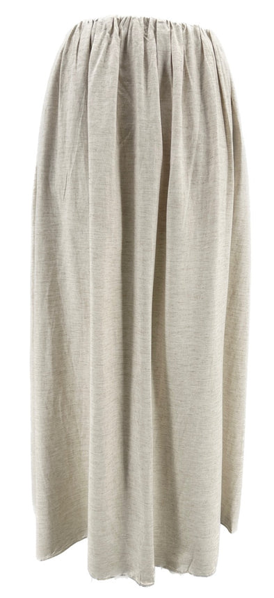 Jupe plissée beige
