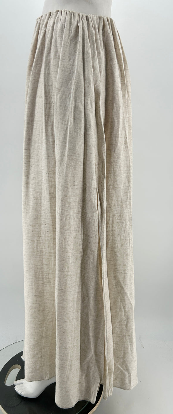 Jupe plissée beige