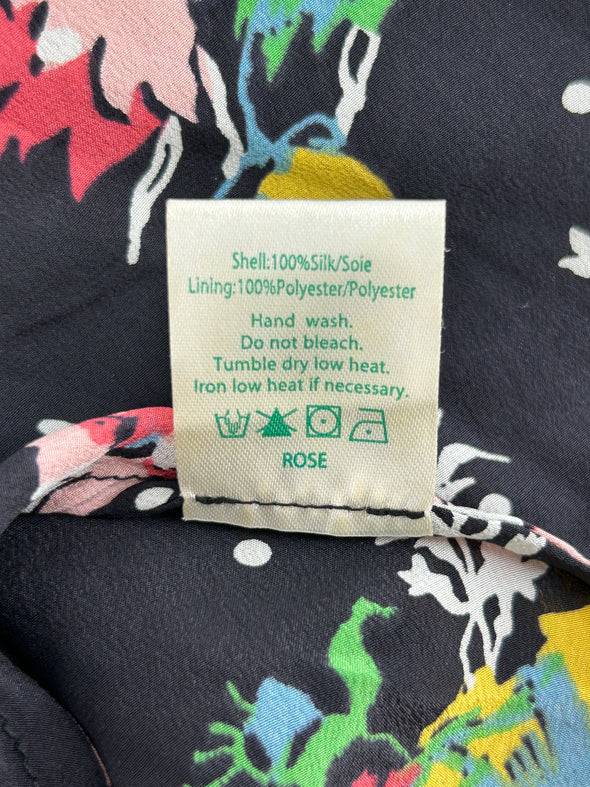 Robe imprimée en soie