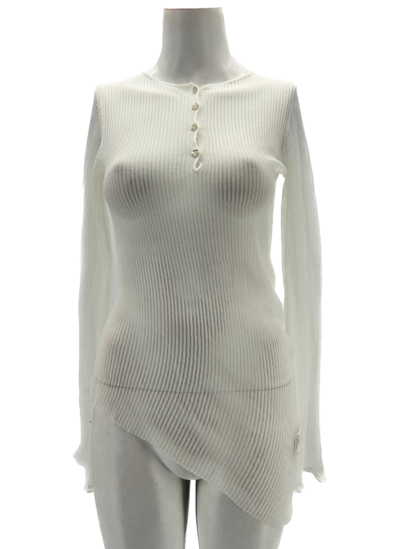 Top blanc transparent