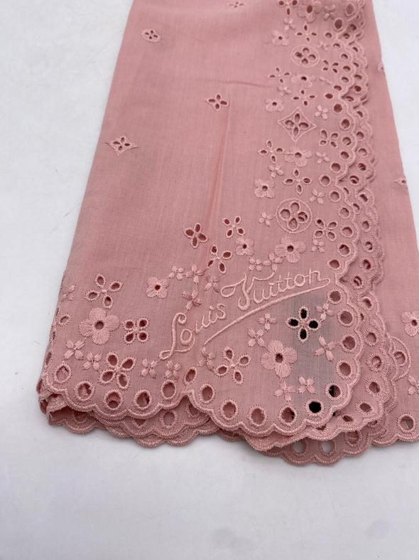 Foulard rose en coton