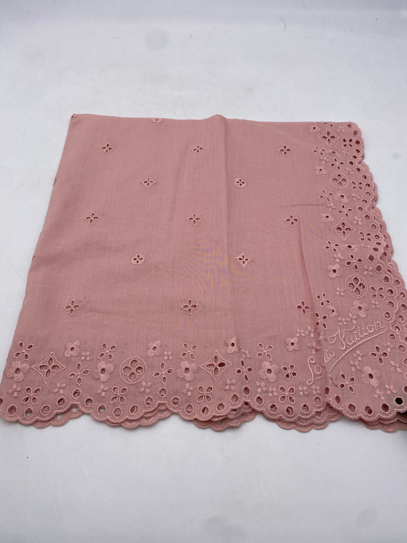 Foulard rose en coton