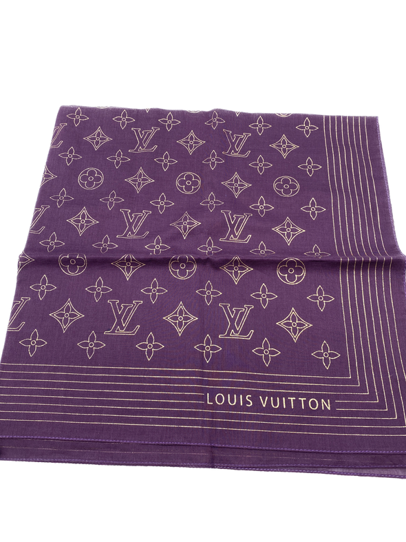 Foulard violet motif logo