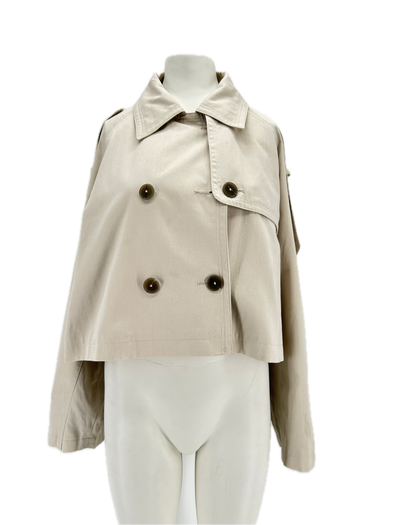 Trench crop beige