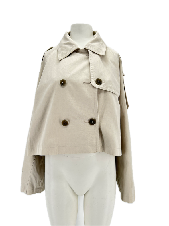 Trench crop beige