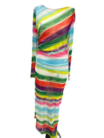 Robe longue multicolore