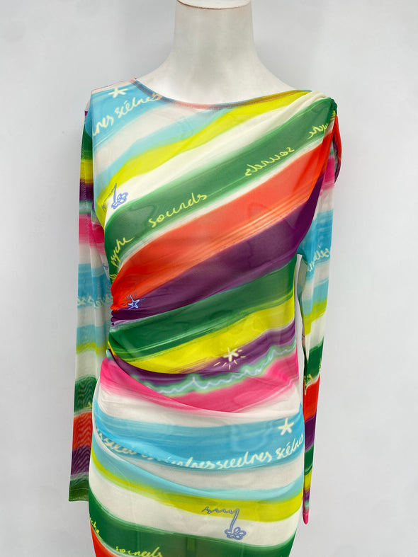 Robe longue multicolore