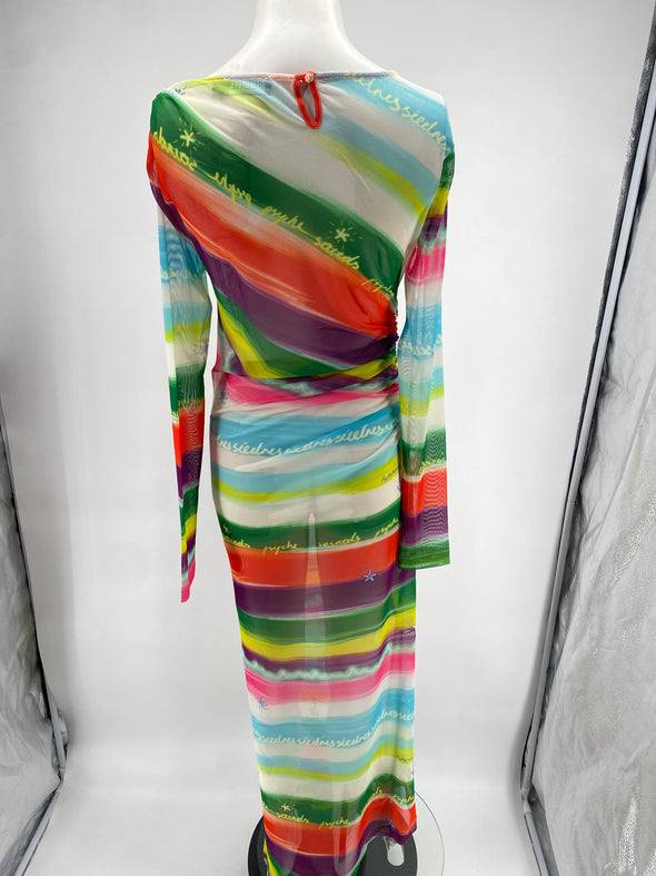 Robe longue multicolore