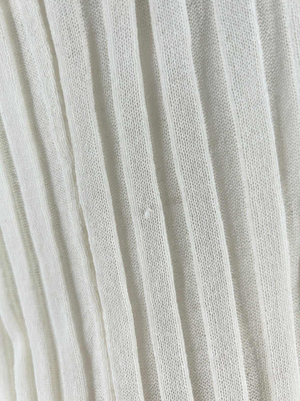 Débardeur blanc en maille côtelée