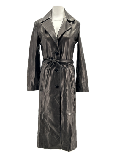 Trench-coat en cuir