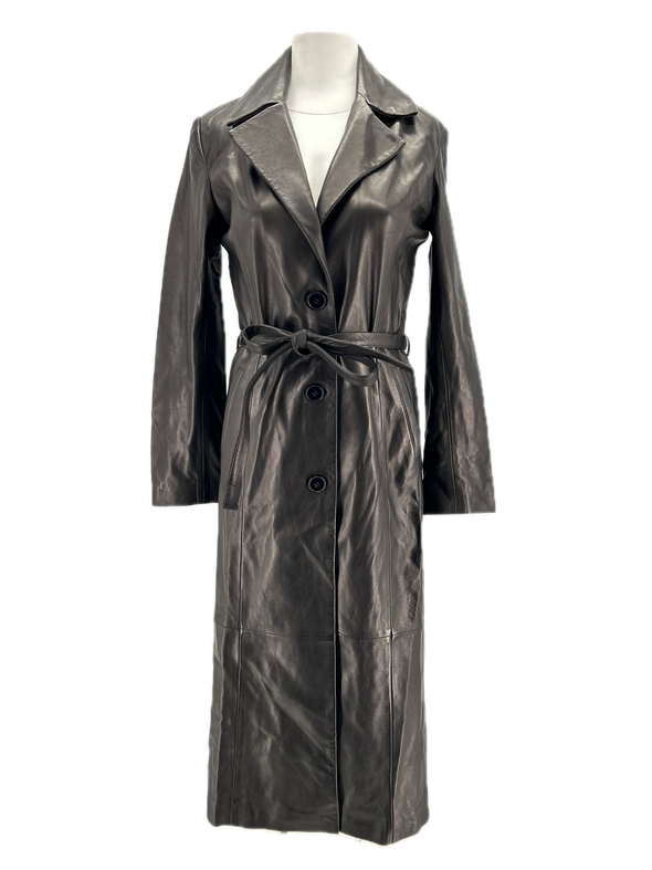 Trench-coat en cuir