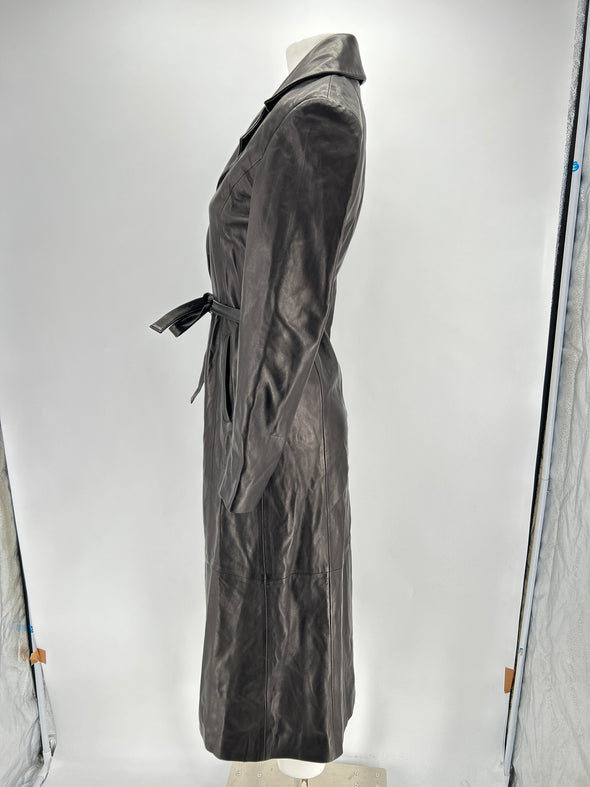 Trench-coat en cuir