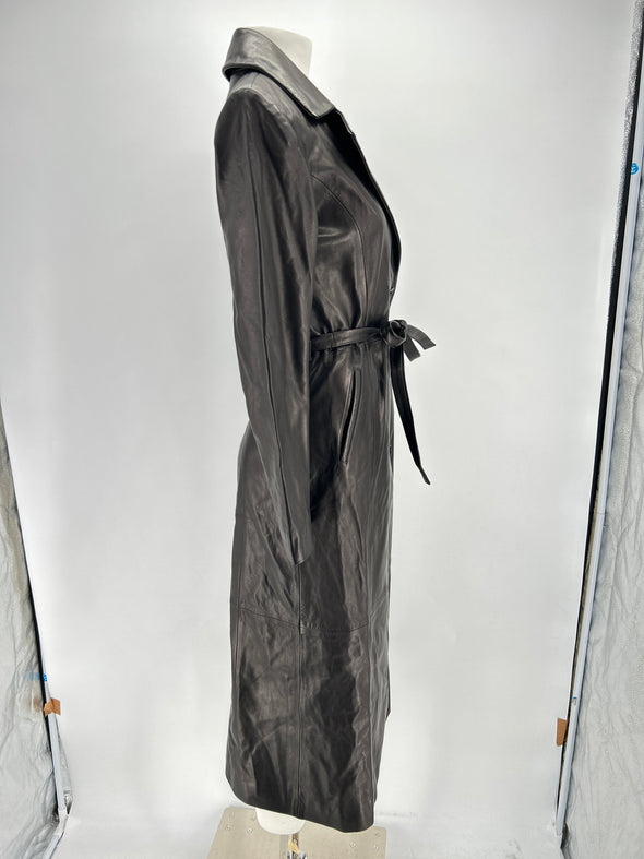 Trench-coat en cuir