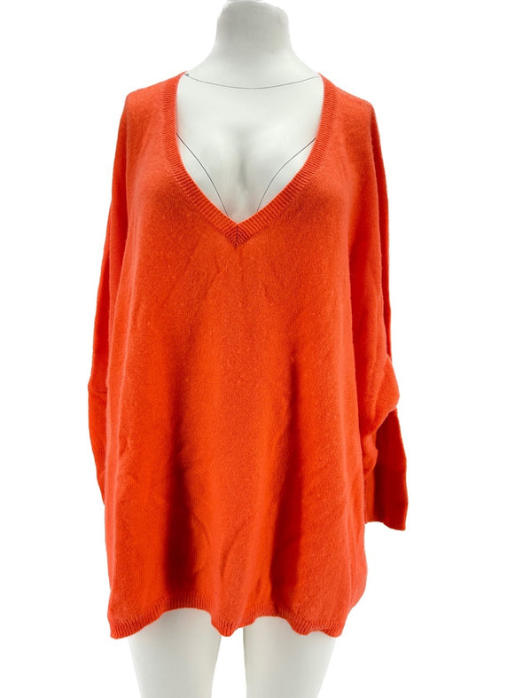 Pull en cachemire orange