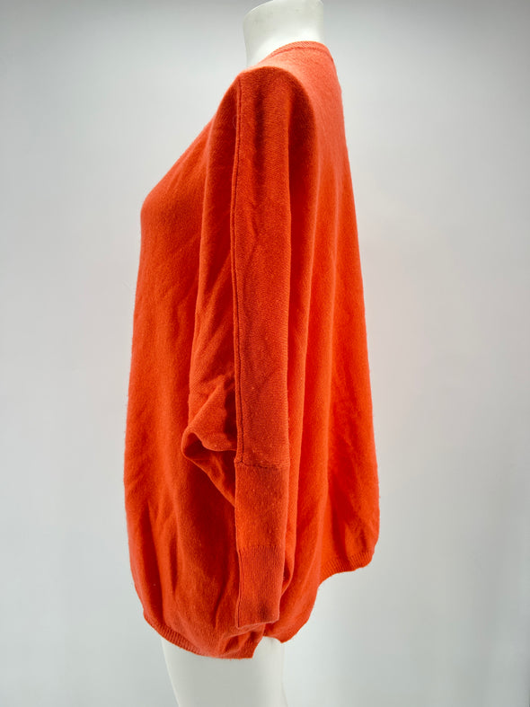 Pull en cachemire orange