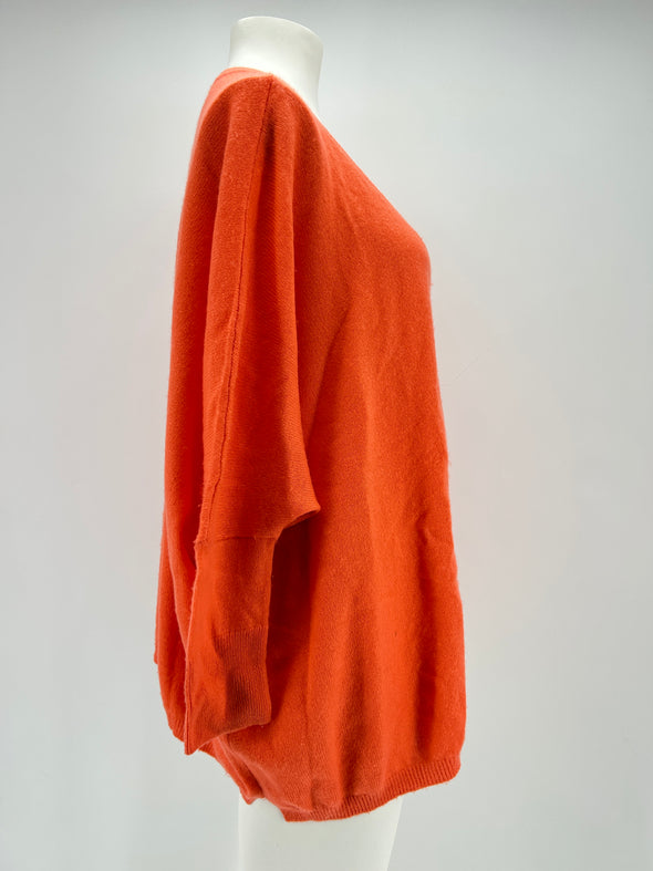 Pull en cachemire orange