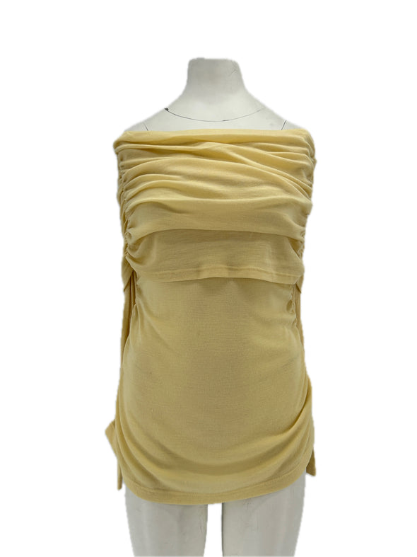 Top en laine jaune