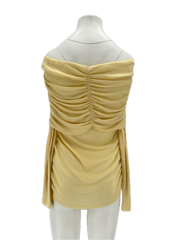 Top en laine jaune