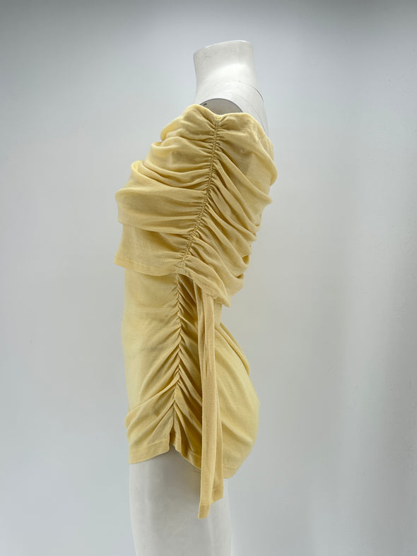 Top en laine jaune