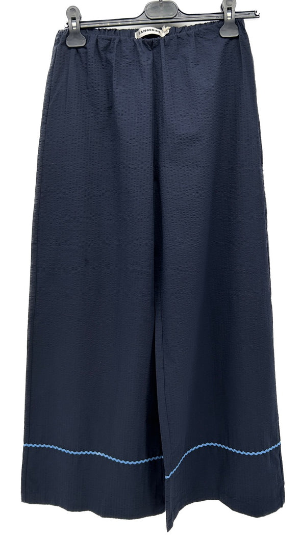 Pantalon large bleu marine