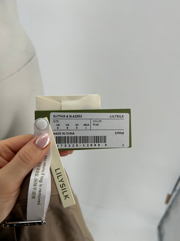 Blazer en mélange de laine et soie