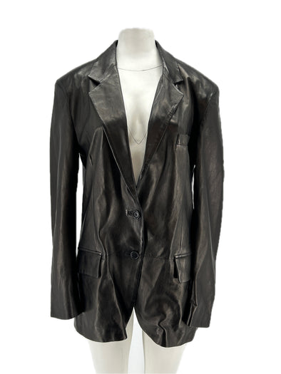 Blazer en cuir synthétique