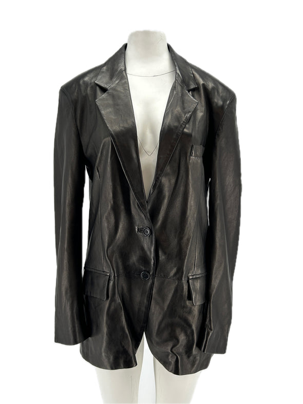 Blazer en cuir synthétique
