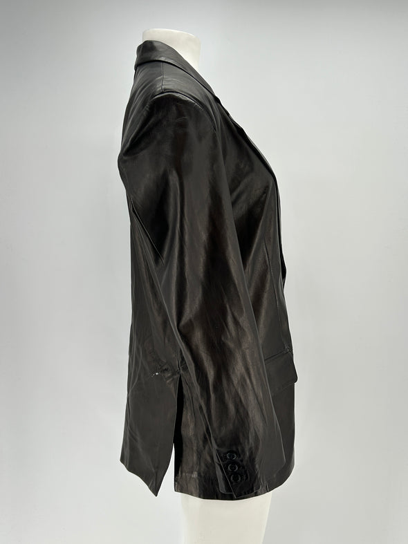 Blazer en cuir synthétique